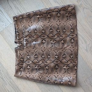 Faux Snake Skin Mini Skirt